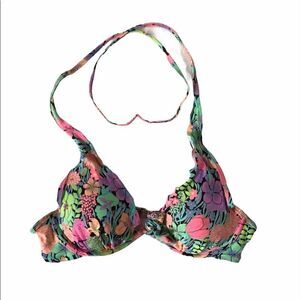 Victoria’s Secret Floral Halter Bikini Top